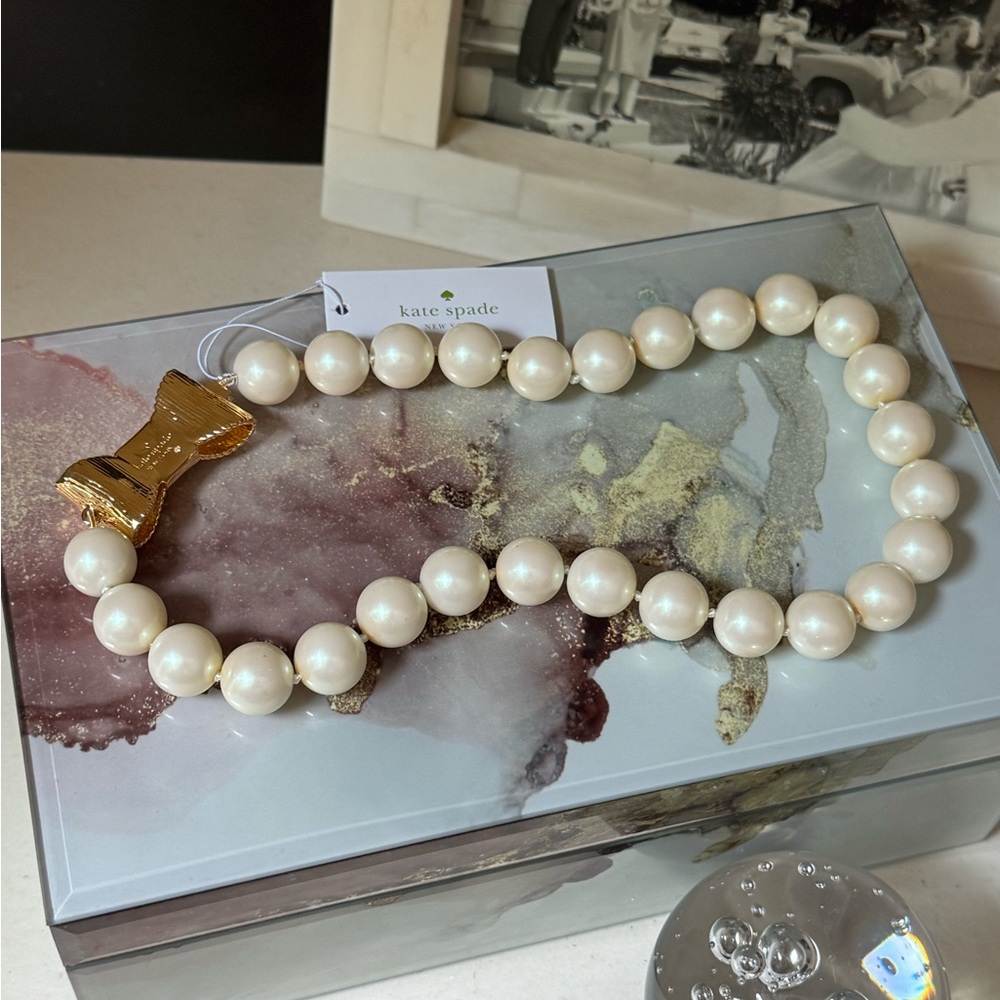 LAST ONE! Kate Spade Pearls Short Necklace NWT! - Picture 12 of 12